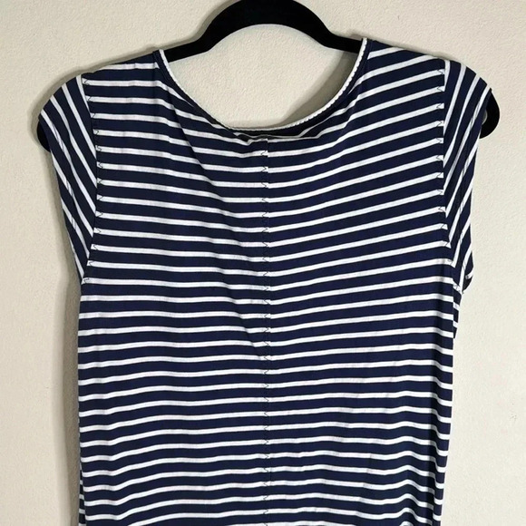 Toad&Co Muse Maxi Dress Navy and White Stripes Size Large Nautical Outdoor - Picture 6 of 8